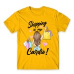 Shopping is My Cardio Gold Men's Tee for Funny, Shopping