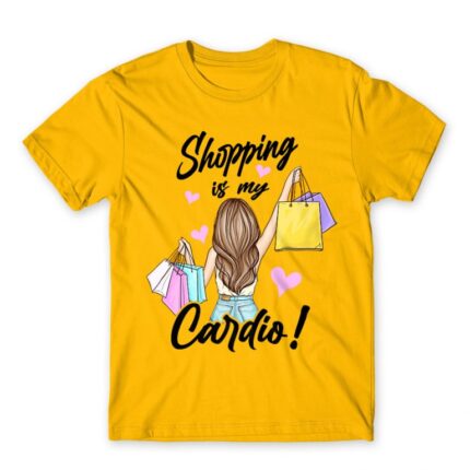 Shopping is My Cardio Gold Men's Tee for Funny, Shopping