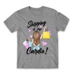 Shopping is My Cardio Grey Melange Men's T-shirt for Funny, Shopping