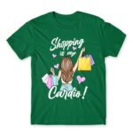 Shopping is My Cardio Kelly Green Men's Tee for Funny, Shopping