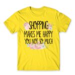 Shopping makes Me Happy Lemon Men's Tee for Funny, Shopping