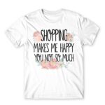 Shopping makes Me Happy White Men's T-shirt for Funny, Shopping