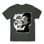 Shut the hell up – Tokyo Ghoul Dark Grey Men's Tee for Anime, Tokyo Ghoul