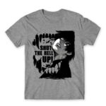 Shut the hell up – Tokyo Ghoul Grey Melange Men's Tee for Anime, Tokyo Ghoul