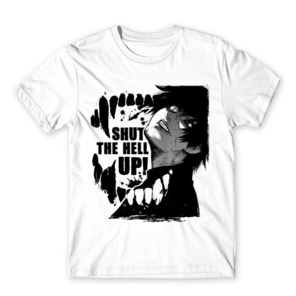 Shut the hell up – Tokyo Ghoul White Men's T-shirt for Anime, Tokyo Ghoul