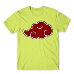 Simple Akatsuki Cloud Apple Green Men's T-shirt for Anime, Naruto