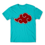 Simple Akatsuki Cloud Atoll Blue Men's T-shirt for Anime, Naruto