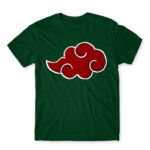 Simple Akatsuki Cloud Bottle Green Men's Tee for Anime, Naruto