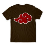 Simple Akatsuki Cloud Chocolate Men's Tee for Anime, Naruto