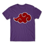 Simple Akatsuki Cloud Dark Purple Men's T-shirt for Anime, Naruto