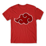 Simple Akatsuki Cloud Red Men's Tee for Anime, Naruto