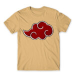 Simple Akatsuki Cloud Sand Men's Tee for Anime, Naruto