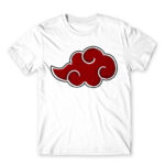 Simple Akatsuki Cloud White Men's Tee for Anime, Naruto