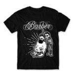 Skeleton barber Black Men's Tee for Hairdresser, Work