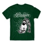 Skeleton barber Bottle Green Men's Tee for Hairdresser, Work