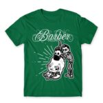 Skeleton barber Kelly Green Men's Tee for Hairdresser, Work