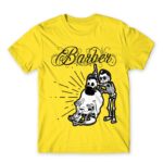 Skeleton barber Lemon Men's T-shirt for Hairdresser, Work