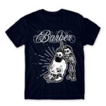 Skeleton barber Navy Men's Tee for Hairdresser, Work