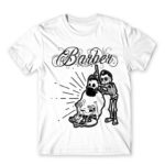 Skeleton barber White Men's Tee for Hairdresser, Work