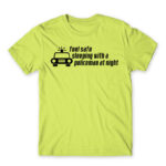 Sleeping with a policeman Apple Green Men's Tee for Police, Work