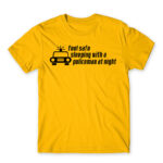 Sleeping with a policeman Gold Men's T-shirt for Police, Work