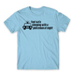 Sleeping with a policeman Sky Blue Men's Tee for Police, Work