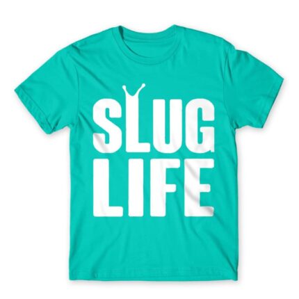 Slug life Turquoise Men's T-shirt for Funny, Laziness