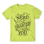 Smarter than you Apple Green Men's Tee for Funny, Study