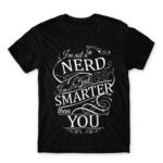 Smarter than you Black Men's T-shirt for Funny, Study