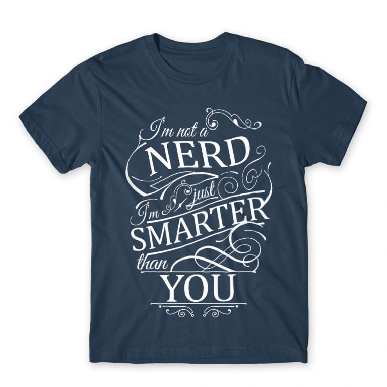 Smarter than you Denim Men's T-shirt for Funny, Study