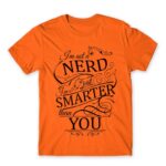 Smarter than you Orange Men's Tee for Funny, Study