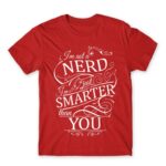 Smarter than you Red Men's Tee for Funny, Study
