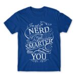 Smarter than you Royal Blue Men's T-shirt for Funny, Study