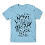 Smarter than you Sky Blue Men's T-shirt for Funny, Study