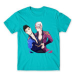 Smile! Atoll Blue Men's T-shirt for Anime, Yurion Ice