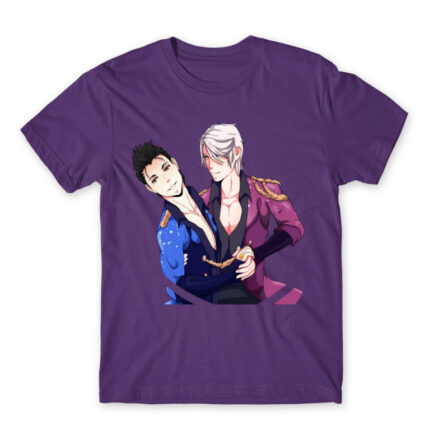 Smile! Dark Purple Men's Tee for Anime, Yurion Ice