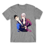 Smile! Grey Melange Men's Tee for Anime, Yurion Ice