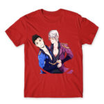 Smile! Red Men's Tee for Anime, Yurion Ice