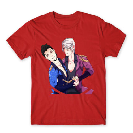 Smile! Red Men's Tee for Anime, Yurion Ice