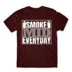 Smoke mid everyday Burgundy Men's Tee