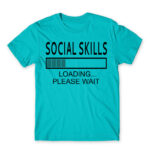 Social skills Atoll Blue Men's Tee for Antisocial, Funny