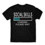 Social skills Black Men's Tee for Antisocial, Funny