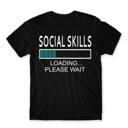 Social skills Black Men's Tee for Antisocial, Funny