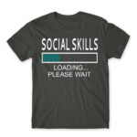 Social skills Dark Grey Men's Tee for Antisocial, Funny