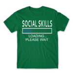 Social skills Kelly Green Men's T-shirt for Antisocial, Funny