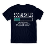 Social skills Navy Men's T-shirt for Antisocial, Funny