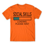 Social skills Orange Men's Tee for Antisocial, Funny