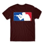 Soldier Logo Burgundy Men's Tee for Soldier, Work