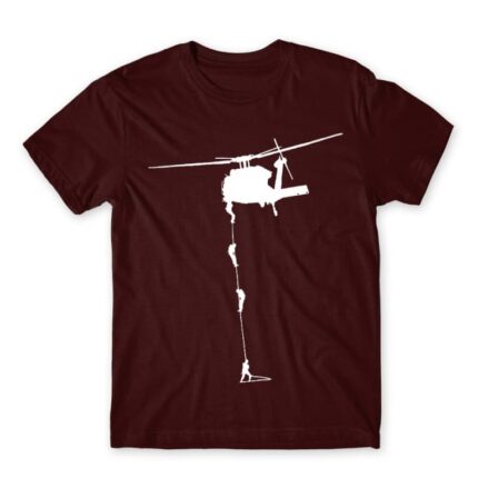 Soldiers in action Burgundy Men's T-shirt for Soldier, Work