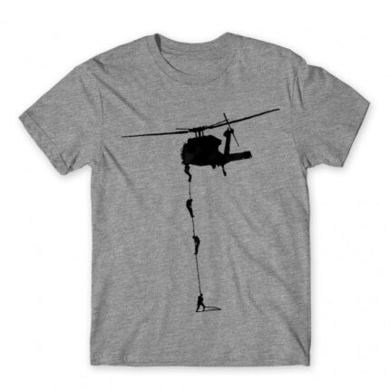 Soldiers in action Grey Melange Men's T-shirt for Soldier, Work